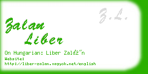 zalan liber business card